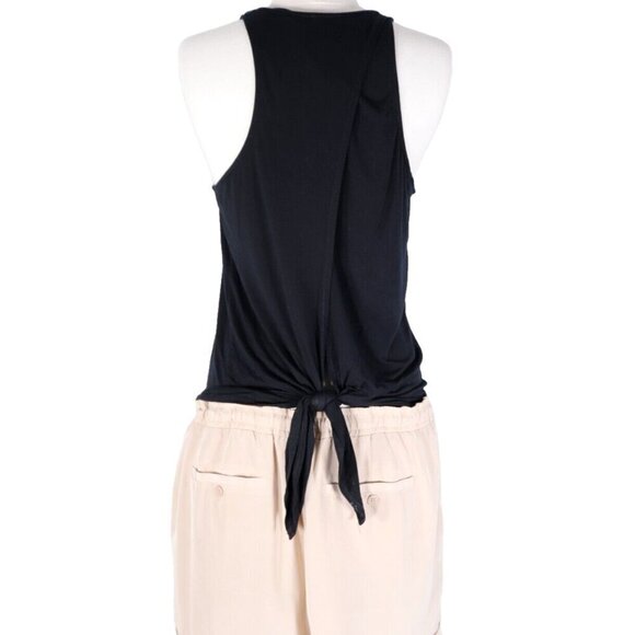 Carbon38 Women's Small Black Tie-Back Tank Top  Micro Modal Sleeveless T-Shirt - Picture 2 of 5